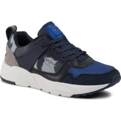 Sneakersy PEPE JEANS - David Camo PBS30416 Navy 595. Niebieskie trampki chłopięce Pepe Jeans, bez wzorów, z jeansu, na sznurówki. W wyprzedaży za 239,00 zł.