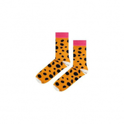 Skarpetki Safari. Czarne skarpetki męskie marki Happy Socks, w kolorowe wzory, z bawełny. Za 16,00 zł.