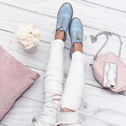 Półbuty - skóra naturalna - model 258 - kolor niebieski. Niebieskie półbuty damskie Zapato, ze skóry. W wyprzedaży za 224,25 zł.