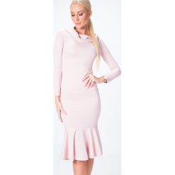 Sukienki: Sukienka w stylu syrena pudrowa 6564
