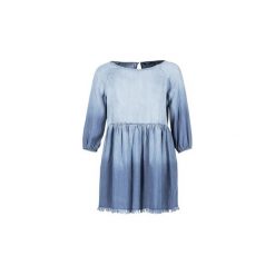 Sukienki krótkie Only SONIA. Niebieskie sukienki damskie ONLY, bez wzorów, bez kołnierzyka, z krótkim rękawem, krótkie, mini. Za 175,20 zł.