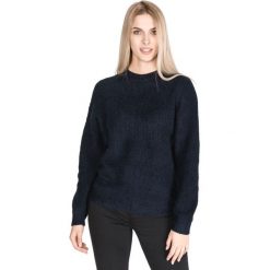 Tom Tailor Sweter Niebieski. Niebieskie bluzy damskie Tom Tailor, l, bez wzorów, z elastanu, bez rękawów, bez kaptura. Za 300,95 zł.