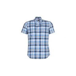 Koszule z krótkim rękawem Aigle COLORSHIRT. Niebieskie koszule męskie marki Aigle, s, bez wzorów, bez kołnierzyka, z krótkim rękawem. Za 191,20 zł.