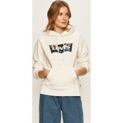 Levi's - Bluza. Białe bluzy damskie Levi's®, s, z nadrukiem, z bawełny, bez rękawów, z kapturem. Za 279,90 zł.