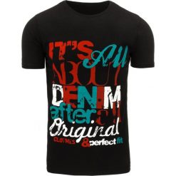T-shirty męskie z nadrukiem: T-shirt męski z nadrukiem czarny (rx1806)