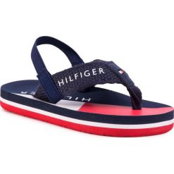 Sandały TOMMY HILFIGER - Lettering Print Flip Flop T1B2-30746-0058 Blue 800. Niebieskie sandały dziewczęce TOMMY HILFIGER, z tworzywa sztucznego. W wyprzedaży za 99,00 zł.