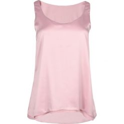 Różowy top z jedwabiem silk spirit. Różowe bluzki damskie Veva, bez wzorów, z wełny, bez kołnierzyka. Za 99,00 zł.