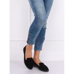 Mokasyny lordsy czarne N90 BLACK. Czarne mokasyny damskie FunKee.pl, z zamszu. Za 98,99 zł.
