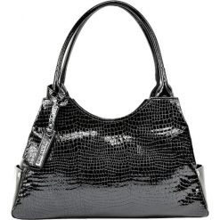 Skórzana torebka w kolorze czarnym - (S)35 x (W)17 x (G)13 cm. Czarne torebki klasyczne damskie Bosccolo, ze skóry. W wyprzedaży za 349,95 zł.
