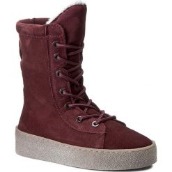 Botki BRONX - 46995-C BX 1418 Wine/Grey 2154. Czerwone botki damskie skórzane marki Bronx. W wyprzedaży za 309,00 zł.