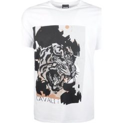 Just Cavalli T-shirt "Regular". T-shirty męskie Roberto Cavalli, z nadrukiem, z bawełny, z okrągłym kołnierzem. Za 189,00 zł.