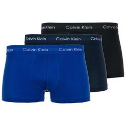 Calvin Klein 3-Pack Bokserki Męskie L Wielokolorowe. Niebieskie bokserki męskie Calvin Klein, bez wzorów. Za 189,00 zł.