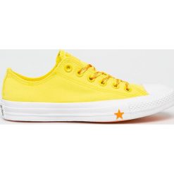Converse - Tenisówki. Żółte trampki i tenisówki damskie Converse, bez wzorów, z gumy, na sznurówki. W wyprzedaży za 219,90 zł.