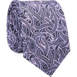 Krawat jedwabny KWWR007044. Różowe krawaty męskie Giacomo Conti, bez wzorów, z jedwabiu, eleganckie. Za 169,00 zł.