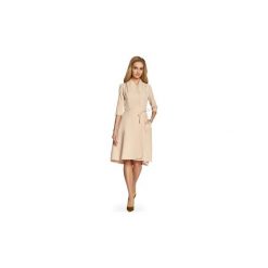 Sukienki Style S099 Sukienka na zakładkę z wiązaniem. Niebieskie sukienki na komunię marki Style, l. Za 139,00 zł.