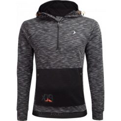 Bluza męska BLM606 - głęboka czerń melanż - Outhorn. Czarne bluzy męskie marki Outhorn, m, bez wzorów, z materiału, z kapturem, bez rękawów, bez kaptura. W wyprzedaży za 99,99 zł.