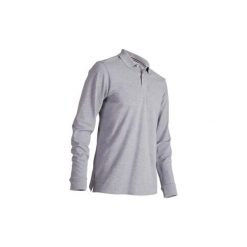 Koszulka polo do golfa męska. Szare koszulki polo męskie marki INESIS, m, z bawełny, z długim rękawem. Za 59,99 zł.