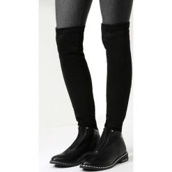 Buty zimowe damskie: Czarne Zamszowe Kozaki Lust For Life