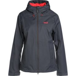 Jack Wolfskin ARROYO WOMEN Kurtka hardshell ebony. Szare kurtki damskie Jack Wolfskin, xl, bez wzorów, z materiału, sportowe, bez kaptura. W wyprzedaży za 471,20 zł.