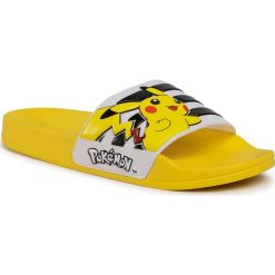 Klapki adidas - Adilette Shower K FW7430 Eqt Yellow/Core Black/Cloud white. Białe sandały chłopięce Adidas, z tworzywa sztucznego. Za 79,00 zł.