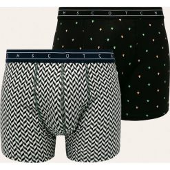 Scotch & Soda - Bokserki (2-pack). Czarne bokserki męskie Scotch & Soda, bez wzorów, z elastanu. W wyprzedaży za 59,90 zł.
