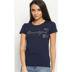 Bluzki damskie: Granatowy T-shirt Change