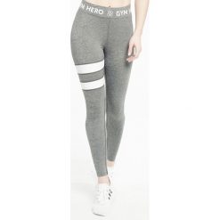 Gym Hero - Legginsy. Szare legginsy sportowe damskie Gym Hero, l, z dzianiny, z podwyższonym stanem. Za 149,90 zł.
