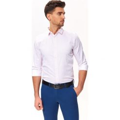 Koszula we wzór taliowana. Czerwone koszule męskie Top Secret, na zimę, m, bez wzorów, z tkaniny, eleganckie, bez kołnierzyka, bez rękawów. W wyprzedaży za 49,99 zł.