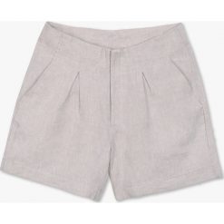 Spodenki lniane Linen summer beżowe. Żółte spodnie damskie Veva, s, ze lnu. Za 199,00 zł.