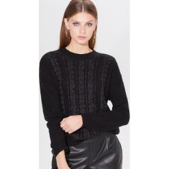 Sweter z wełną - Szary. Szare swetry damskie Mohito, s, bez wzorów, z wełny, bez rękawów, bez kaptura. W wyprzedaży za 79,99 zł.