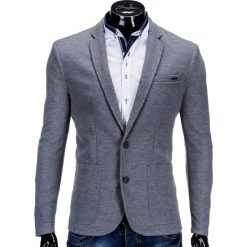 Marynarki męskie: MARYNARKA MĘSKA CASUAL M56 – SZARA
