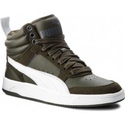 Sneakersy PUMA - Rebound Street V2 363715 09 Forest Night/White/Iron Gate. Zielone półbuty damskie Puma, z zamszu. W wyprzedaży za 199,99 zł.