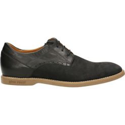 Półbuty ARENA. Czarne buty wizytowe męskie Gino Rossi, bez wzorów, ze skóry, eleganckie, na sznurówki. Za 249,90 zł.