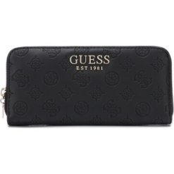 Guess Ilenia Large Portfel Czarny. Czarne portfele damskie Guess, z aplikacjami, z materiału. Za 287,95 zł.