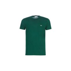 T-shirty z krótkim rękawem Lacoste TH6709. Zielone t-shirty męskie Lacoste, s, bez wzorów, bez kołnierzyka, krótkie. Za 249,00 zł.
