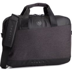 Torba na laptopa BUGATTI - 49392901 Black. Czarne torby męskie skórzane Bugatti, bez wzorów, ze skóry ekologicznej. W wyprzedaży za 199,00 zł.