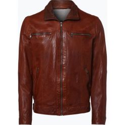 Nils Sundström - Męska kurtka skórzana, beżowy. Brązowe kurtki męskie bomber Nils Sundström, m, z materiału. Za 399,95 zł.