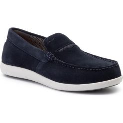 Mokasyny GEOX - U Yooking A U924NA 00022 C4002 Navy. Niebieskie mokasyny męskie Geox, ze skóry, klasyczne. W wyprzedaży za 299,00 zł.