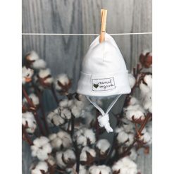Czapka zawijana 50. Czapeczki niemowlęce NANAF ORGANIC, bez wzorów. Za 24,99 zł.