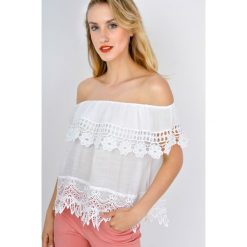 Bluzki, topy, tuniki: Krótki top z gipiurą