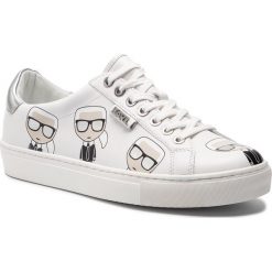Sneakersy KARL LAGERFELD - KL61015 White Lthr. Białe półbuty damskie KARL LAGERFELD, ze skóry. W wyprzedaży za 579,00 zł.