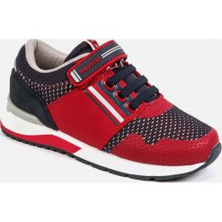 Mayoral - Buty dziecięce. Czerwone trampki chłopięce Mayoral, bez wzorów, ze skóry, sportowe, z okrągłym noskiem, bez zapięcia. Za 184,90 zł.