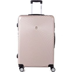 Walizka w kolorze złotym - 107 l. Żółte walizki Bestseller Luggage, bez wzorów, z materiału. W wyprzedaży za 239,95 zł.