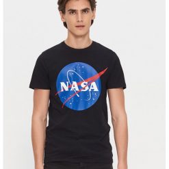 T-shirt NASA - Czarny. Czarne t-shirty damskie House, s, bez wzorów, bez kołnierzyka. Za 49,99 zł.