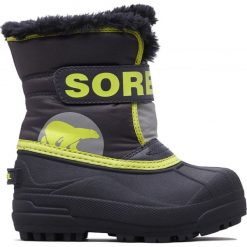 Sorel chłopięce śniegowce SNOW COMMANDER, 28, szare/żółte. Szare buty chłopięce zimowe Sorel, bez zapięcia. Za 269,00 zł.