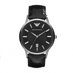 Zegarek EMPORIO ARMANI - Renato AR2411 Black/Steel. Czarne zegarki męskie marki Emporio Armani. Za 849,00 zł.