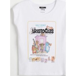 T-shirt The Aristocats - Biały. Białe t-shirty damskie Reserved, s, bez wzorów, bez kołnierzyka. Za 39,99 zł.