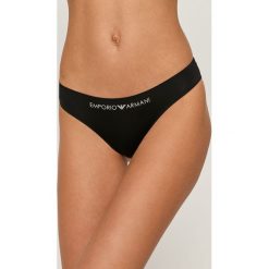 Emporio Armani - Stringi 162468.0A284. Czarne majtki damskie Emporio Armani, s, z nadrukiem, z elastanu. Za 129,90 zł.