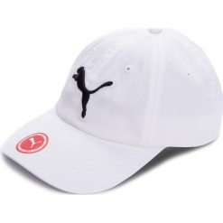 Czapka z daszkiem PUMA - Ess Cap 052919 02 White/Big Cat. Białe czapki z daszkiem damskie Puma, z bawełny. Za 59,00 zł.
