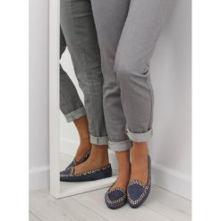 Mokasyny granatowe CRIMI. Żółte mokasyny damskie FunKee.pl, ze skóry, eleganckie. Za 87,99 zł.